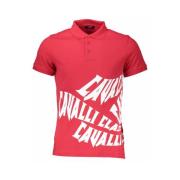 Rood Katoenen Poloshirt voor Mannen Cavalli Class , Red , Heren