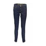 Blauwe Katoenen Dames Skinny Jeans Guess , Blue , Dames