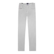 Stretch Gabardine 5-pocket Zeegroen Tramarossa , Gray , Heren