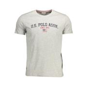 Grijs Katoenen Heren T-Shirt U.s. Polo Assn. , Gray , Heren