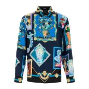 Informele Twill Shirt Galerij Print Versace , Multicolor , Heren