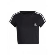 Adicolor Polyester T-shirt Adidas Originals , Black , Dames