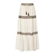 Bohemian Diamondll Maxi Rok in Crème Lollys Laundry , Beige , Dames