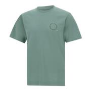 Groene Katoenen T-shirt, Stormy Sea World Emporio Armani , Green , Her...