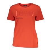 Rode Katoenen Tops T-Shirt Guess , Red , Dames