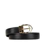 Pre-owned Leather belts Louis Vuitton Vintage , Black , Dames