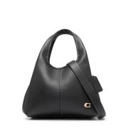 Lana Leren Schoudertas Coach , Black , Dames