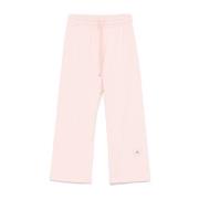 Roze Fleece Gevoerde Trekkoord Broeken Adidas by Stella McCartney , Pi...