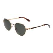 Ronde Pantos Stijl Metalen Zonnebril Persol , Brown , Unisex