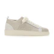 Beige Stof- en Suède Sneakers Eleventy , Beige , Heren