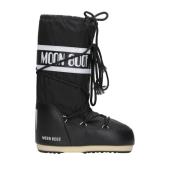 Zwarte Waterdichte Nylon Winterlaarzen Moon Boot , Black , Dames