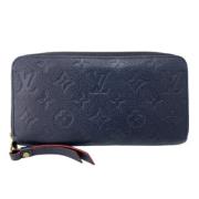 Pre-owned Leather wallets Louis Vuitton Vintage , Blue , Dames