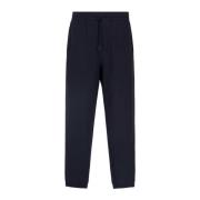 Jacquard Lettering Jogger Broek Emporio Armani , Blue , Heren