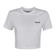 Wit T-shirt met bedrukt logo Off White , White , Dames