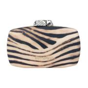 Beige Zebraprint Clutch Tas Just Cavalli , Brown , Dames