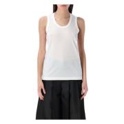 Poly Tank Top in Trendy Stijl Comme des Garçons , White , Dames