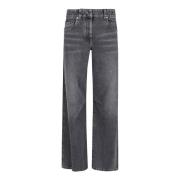 Grijze Wide Leg Jeans voor Vrouwen Brunello Cucinelli , Gray , Dames