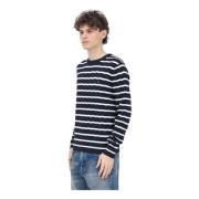 Blauwe Crew Neck Sweater Tommy Hilfiger , Blue , Heren