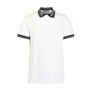 Wit Logo Polo Shirt Versace Jeans Couture , White , Heren