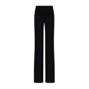 Polyester Broek Emporio Armani , Black , Dames