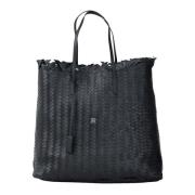 Zwarte geweven shopper tas Richmond , Black , Dames