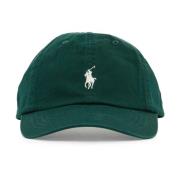 Baseball Cap met geborduurd ponylogo Polo Ralph Lauren , Green , Dames