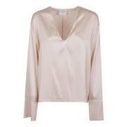 Zijden Shirt Nude & Neutrals Forte Forte , Pink , Dames