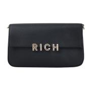 Zwarte Schoudertas Elegant Functioneel Flap Richmond , Black , Dames