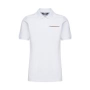 Katoenen Polo Shirt K-Way , White , Heren