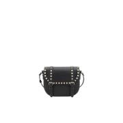 Rockstud Leren Schoudertas Valentino Garavani , Black , Dames