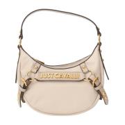 Beige Schoudertas met Python Print Just Cavalli , Beige , Dames