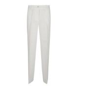 Neutrale Linnen Broek Stijlvolle Snit P.a.r.o.s.h. , White , Dames