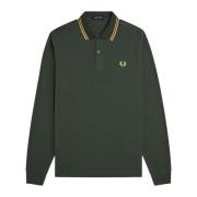 Groene Twin Tipped Polo Shirt Fred Perry , Green , Heren