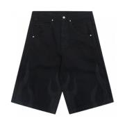 Flame Bermuda Jeans Adidas Originals , Black , Heren