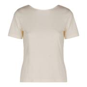 Katoenen Crew-neck T-shirt Open Rug Nina Ricci , Beige , Dames