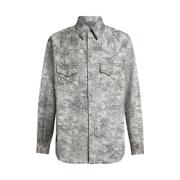 Grijze Knoopshirt met Zakken Etro , Gray , Heren