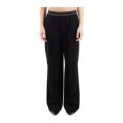 Zwarte wollen broek Ak0826 Acne Studios , Black , Dames