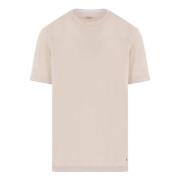 Beige Katoenen T-shirt met Gelaagde Details Eleventy , Beige , Heren