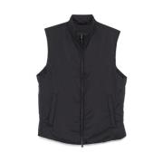 Gewatteerd vest met tweewegrits Herno , Blue , Heren