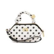 Polka Dot Nano-tas in wit Ganni , White , Dames