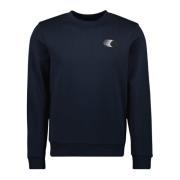 Vervaagde Logo Sweater Lente-Zomer 2025 Moncler , Blue , Heren