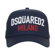 Blauwe Baseballpet Logo Verstelbaar Dsquared2 , Blue , Heren