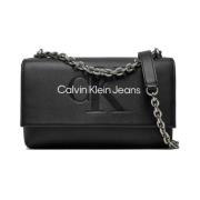 Moderne Synthetisch Leren Handtas Calvin Klein Jeans , Black , Dames