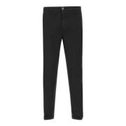 Zwarte Katoenmix Slim Fit Broek Re-Hash , Black , Heren