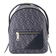 Stijlvolle rugzak met geborduurd canvas Fendi , Blue , Heren