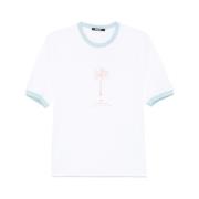 Witte Logo Print Korte Mouw Tee Jacquemus , White , Heren