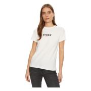 Biologisch katoenen dames T-shirt Regular Fit Guess , White , Dames