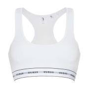 Training T-Shirt met Logo Inlays Guess , White , Dames