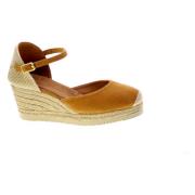 Tan Suede Sleehak Sandalen Unisa , Brown , Dames