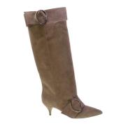 Taupe Suède Gesp Enkellaarzen Alchimia , Beige , Dames